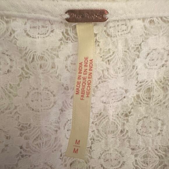 Free People Ethereal Bohemian Cottage Bring The Romance Maxi Dress White Medium - Picture 12 of 14